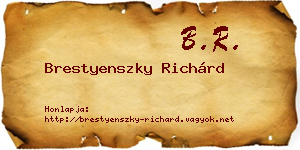 Brestyenszky Richárd névjegykártya